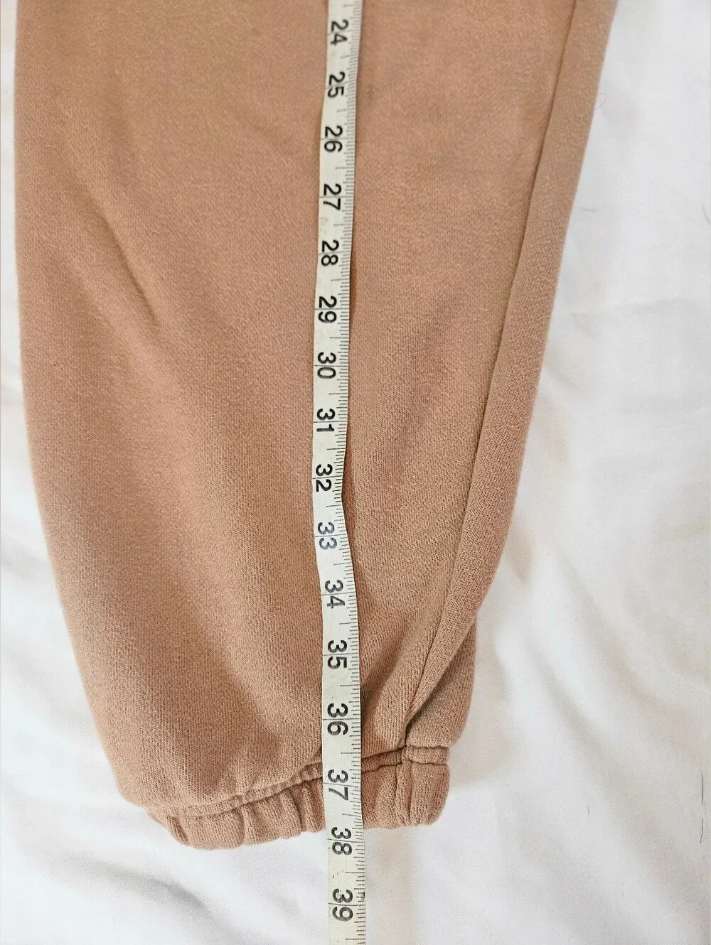 PINK Victoria's Secret Womens Tan Elastic Bottom Insignia Sweatpants Size Large